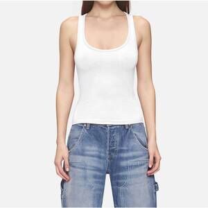 NEW EB DENIM lucy racer back tank in white